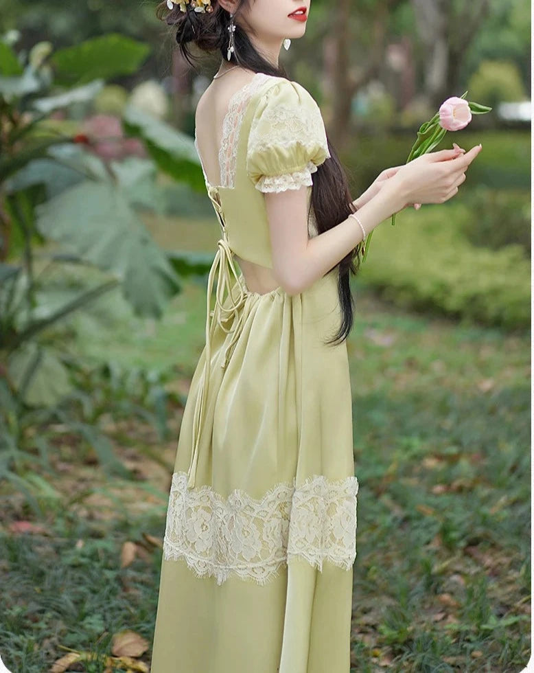 green coquette dress Kelly green coquette style dress w Bow detail Sofi Stella Women's & Children's Boutique