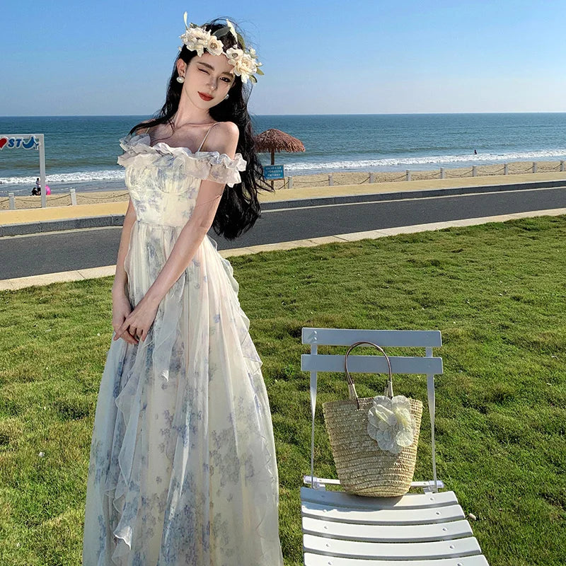 Hydrangea Bloom Fairycore Princess Dress