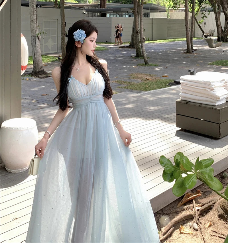 Iridia Light Blue Ethereal Fairy Dress
