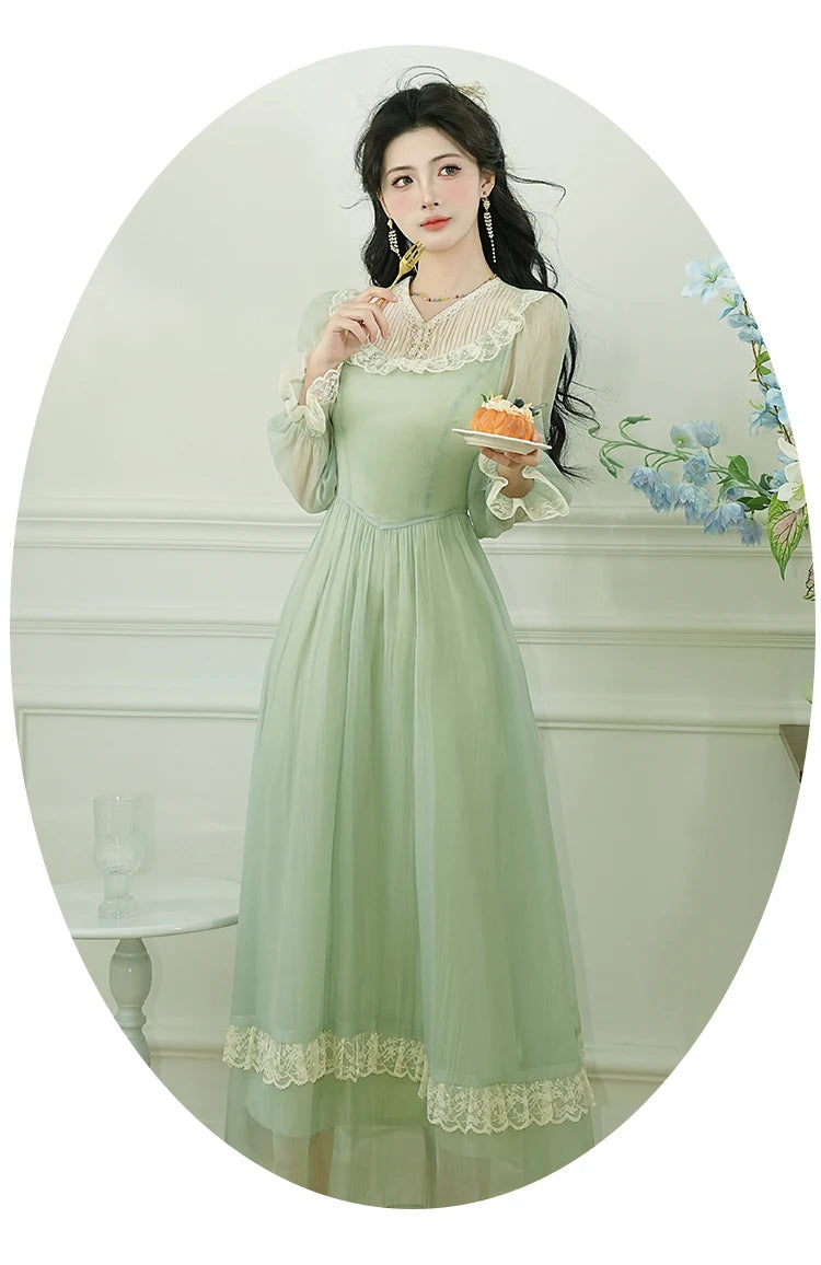 Honey & Lime Meadow Vintage-Inspired Princesscore  Dress