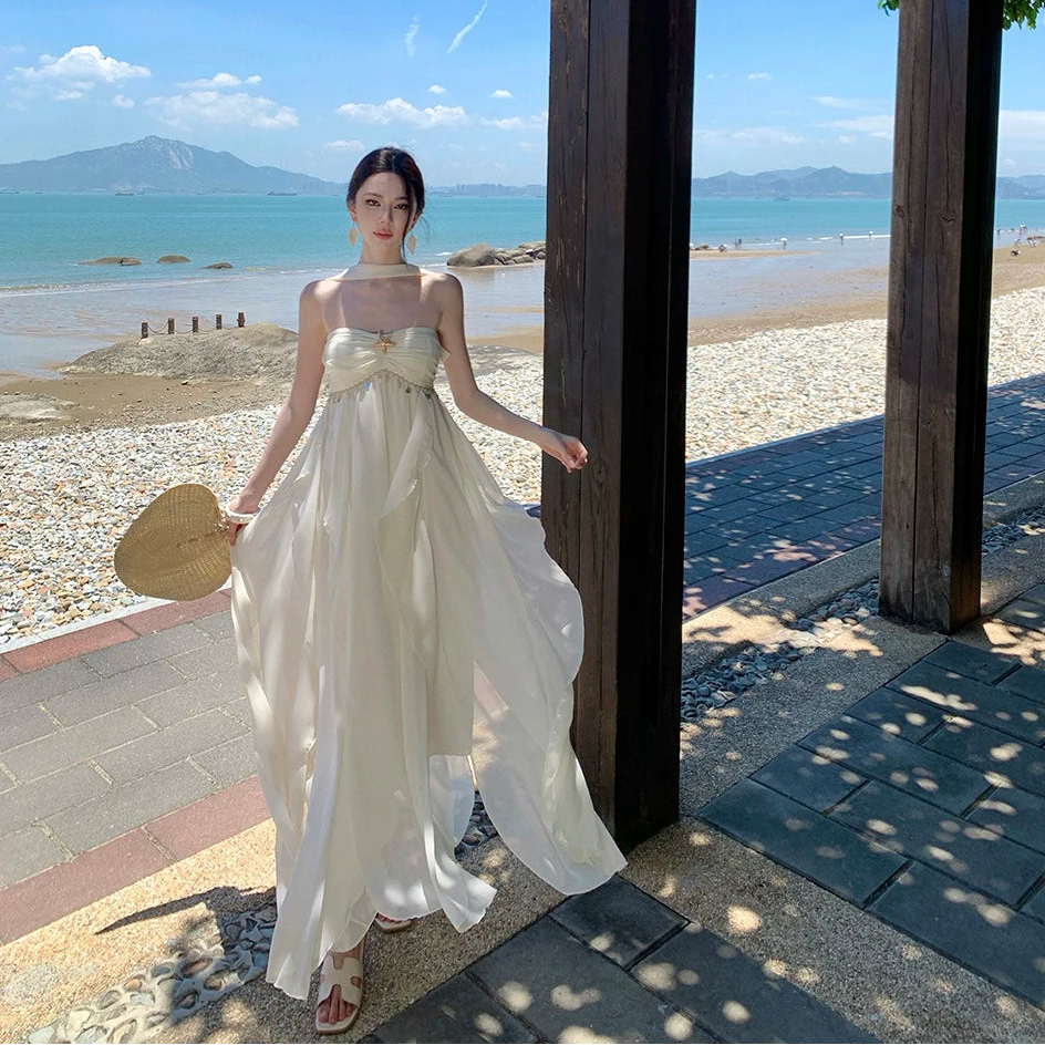 Ethereal Essence Fairycore Aesthetic Dress sea goddess dress