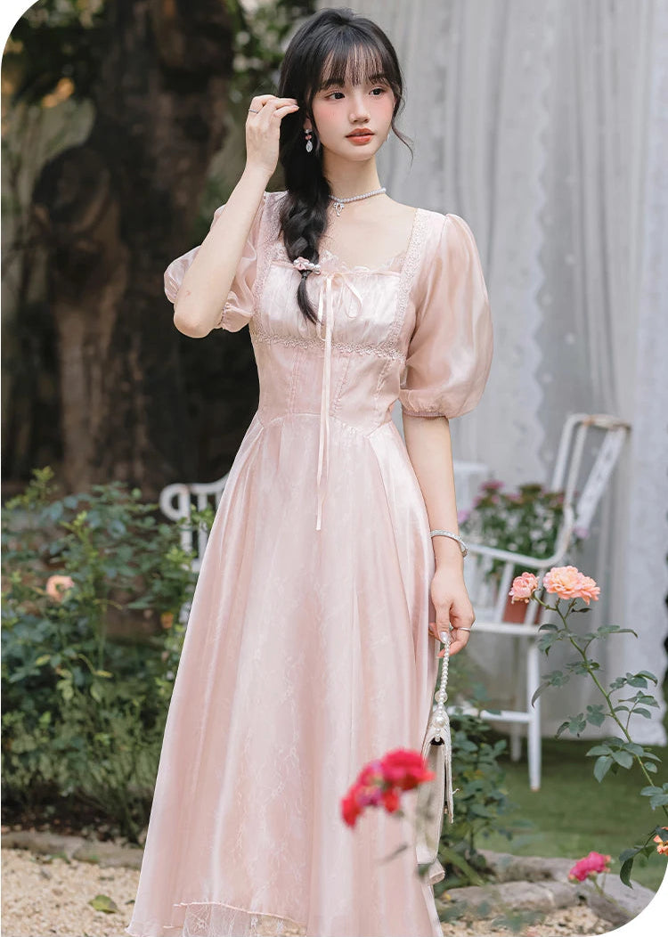 Selenia Golden-Rose Coquette Princess Dress