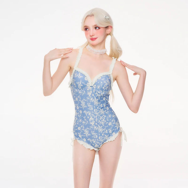 Cornflower 2-Piece Vintage Swimsuit Set