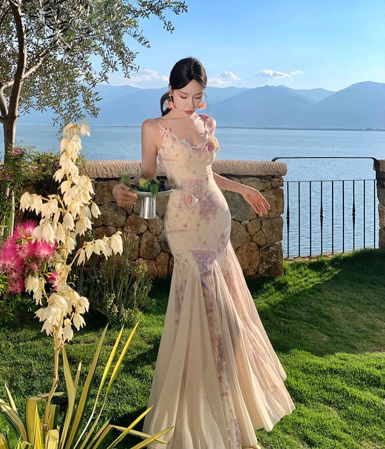 Mermaid Flower Fairycore Aesthetic Ethereal Fairy Dress