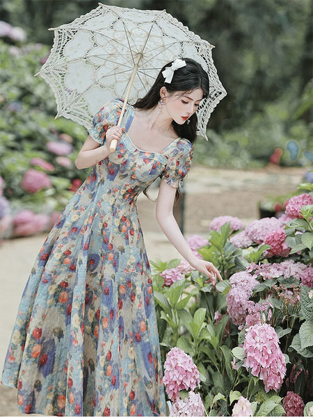 Cottage Bloom Floral Cottagecore Dress