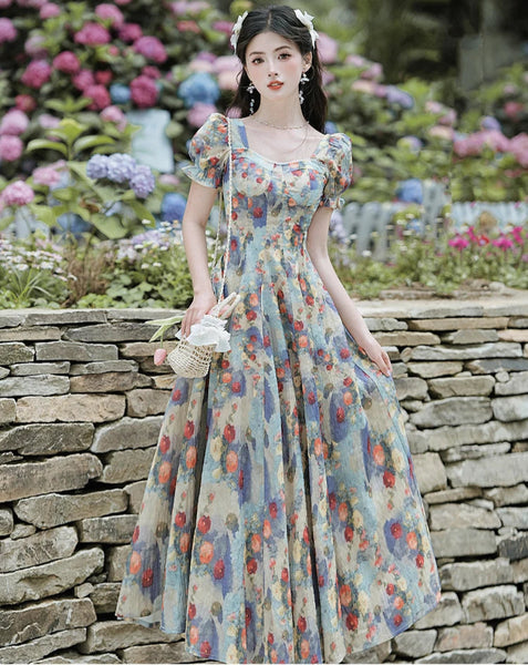 Cottage Bloom Floral Cottagecore Dress