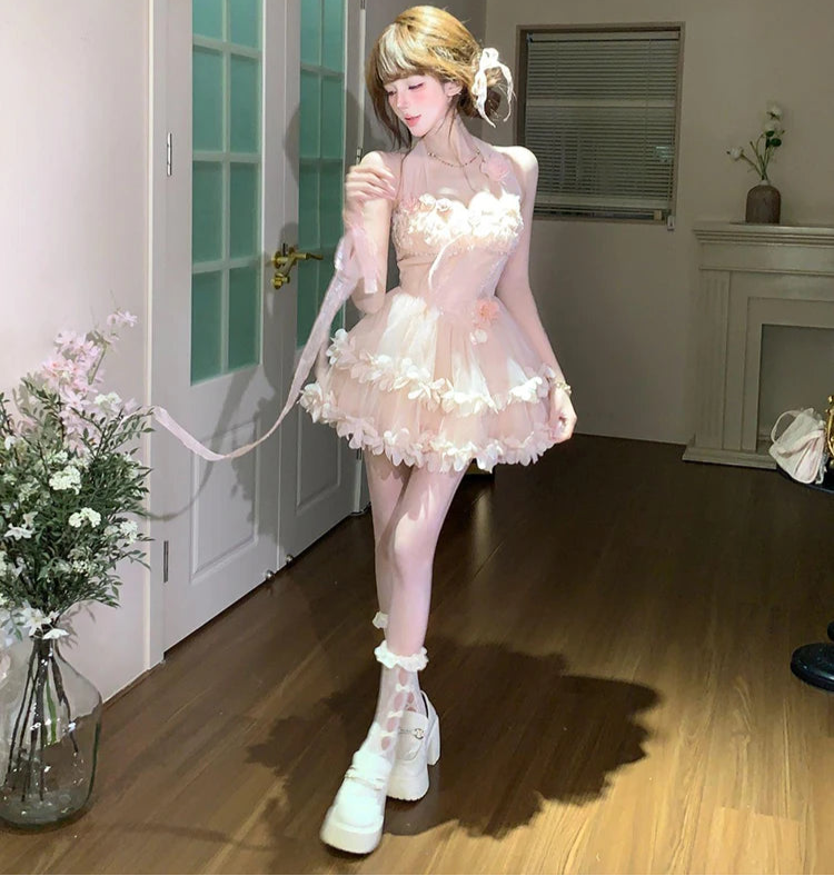 Petal Rays Balletcore Coquette Princess Dress