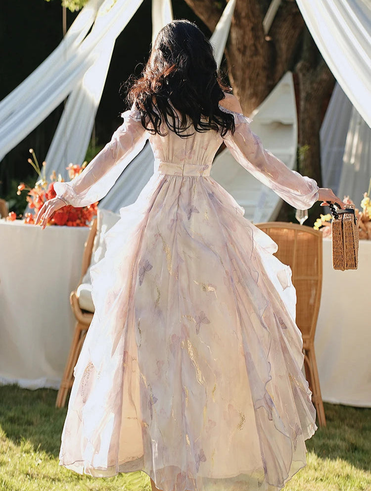 Dreamy Violet Butterfly Princess Fairy Dress