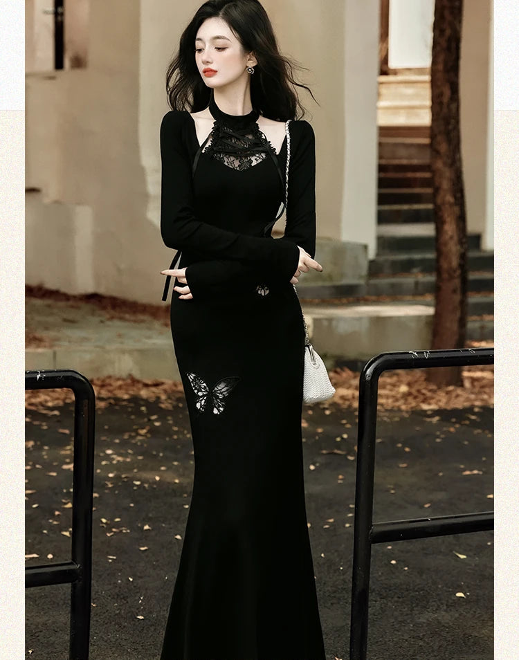 Night Butterfly Romantic Goth Dress