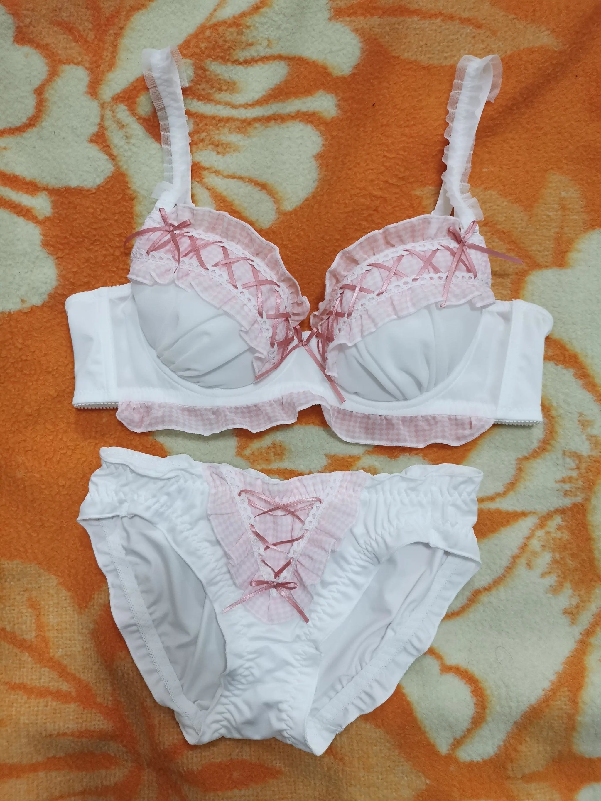 Sugar Ribbon Coquette Japanese-Kawaii-Style Lingerie Set