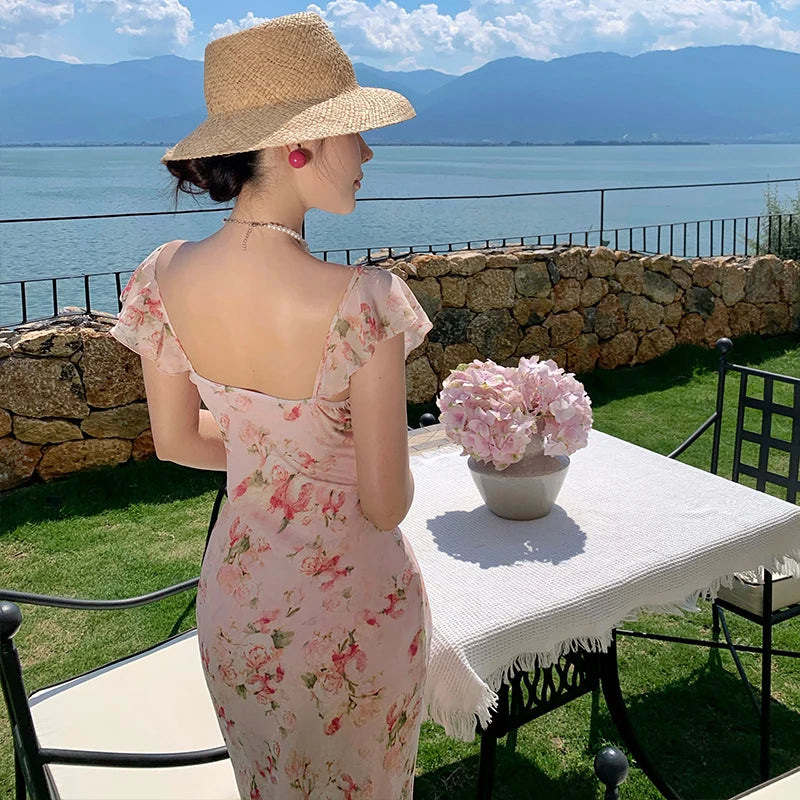 Island Rose Floral Cottage Fairy Dress