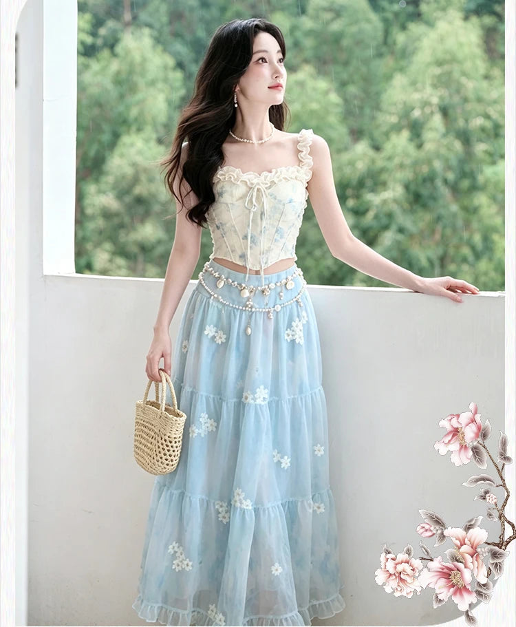 Aphrodite Aura Ethereal Essence Fairycore Princess 2-Piece Set