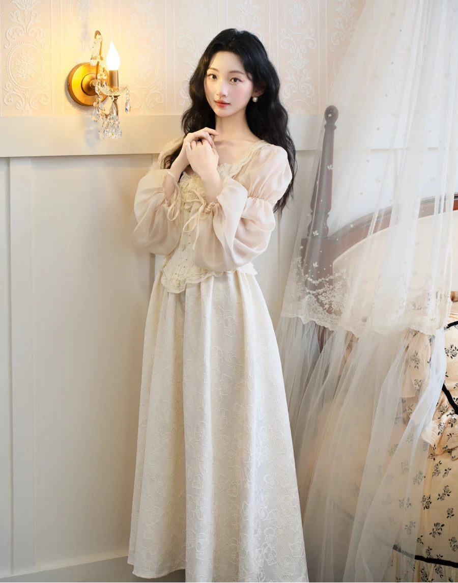 Aurora Romantic Royalcore Corset Dress