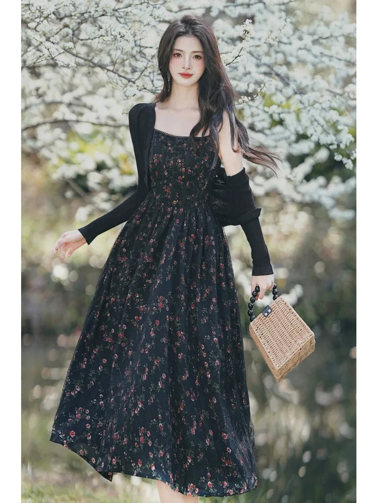 Floriana Dark Cottagecore Dress