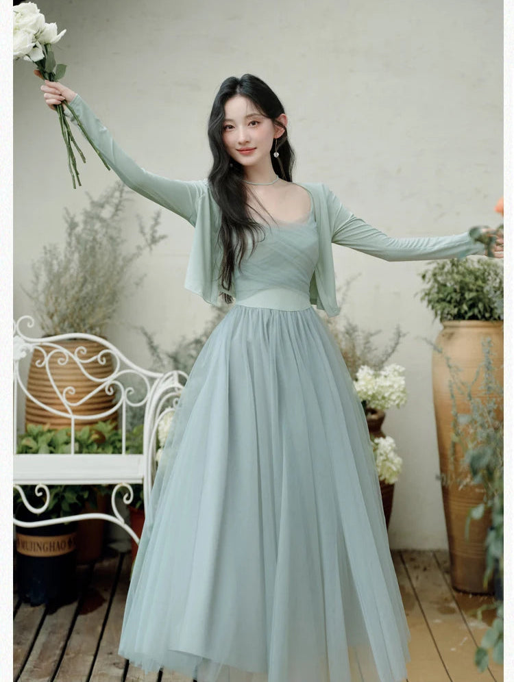 Green Sage Fairy Princess Dress prom fairy dress tulle mesh prom dresses Green Sage Fairy Princess Dress prom fairy dress tulle mesh prom dresses