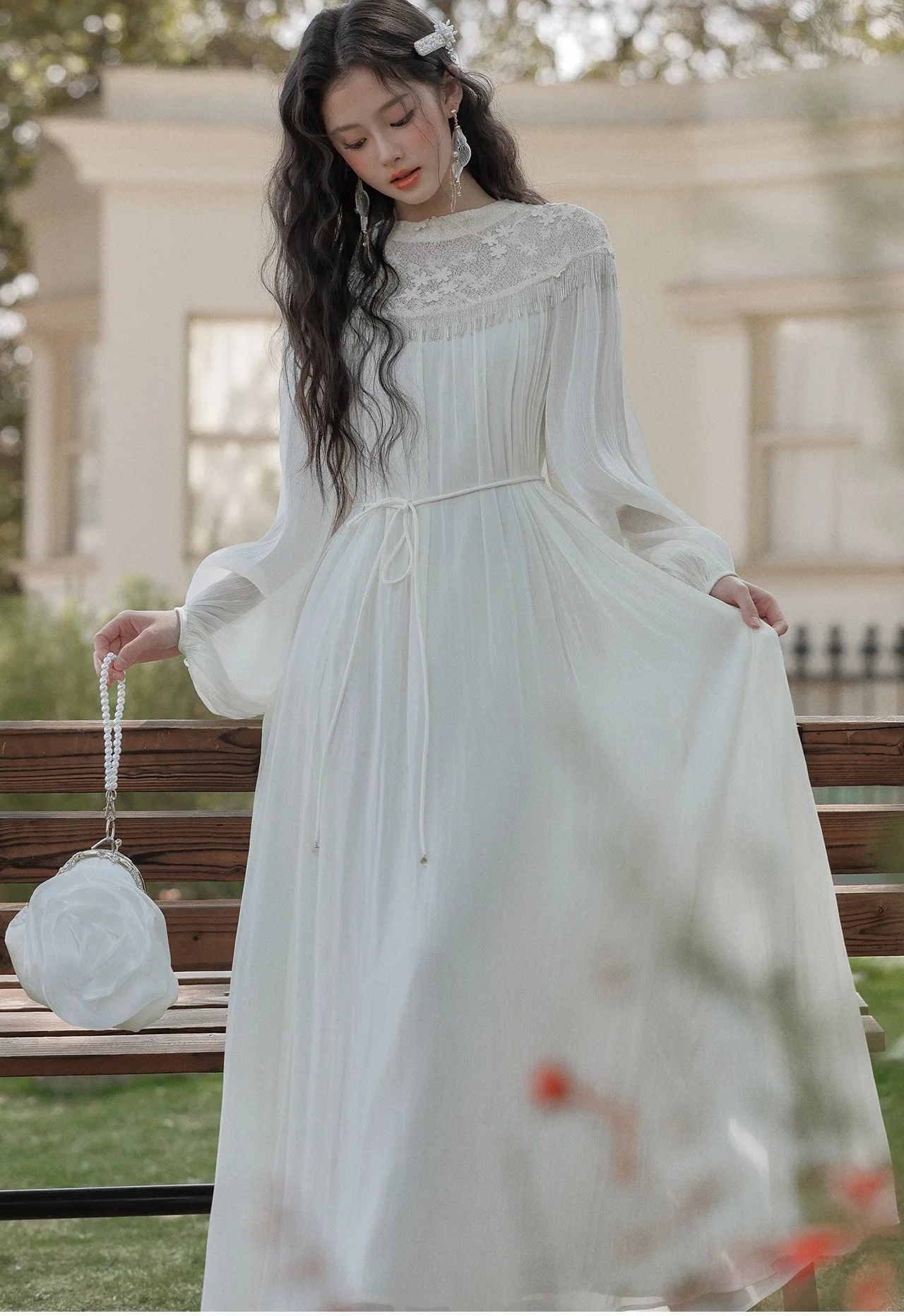 sachin and babi light blue dress Ball Gown Prom Dresses V-neck Appliques Fairy Dress Long Prom Dress JK –  Anna PromDress main image 1