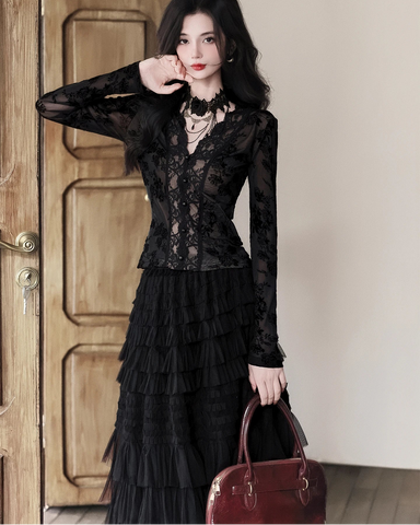 Shadow Flames 3-Piece Romantic Goth Set