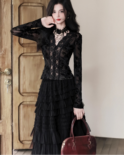 Shadow Flames 3-Piece Romantic Goth Set