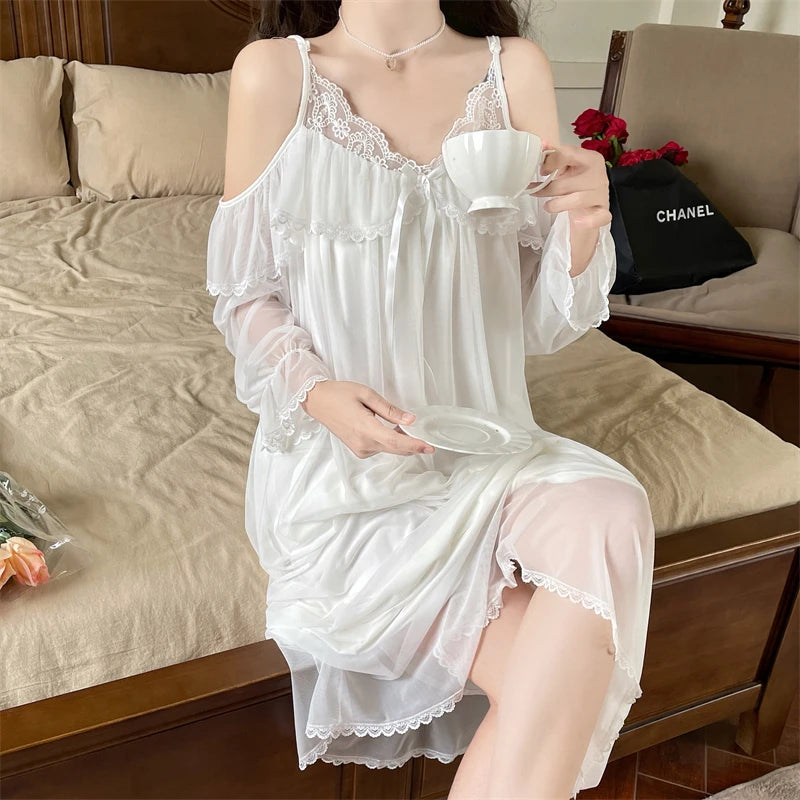 Moonbeam Lover Angelcore Aesthetic Nightgown