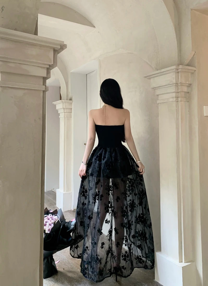 Haunting Flowers Dark Romantic Goth Dress