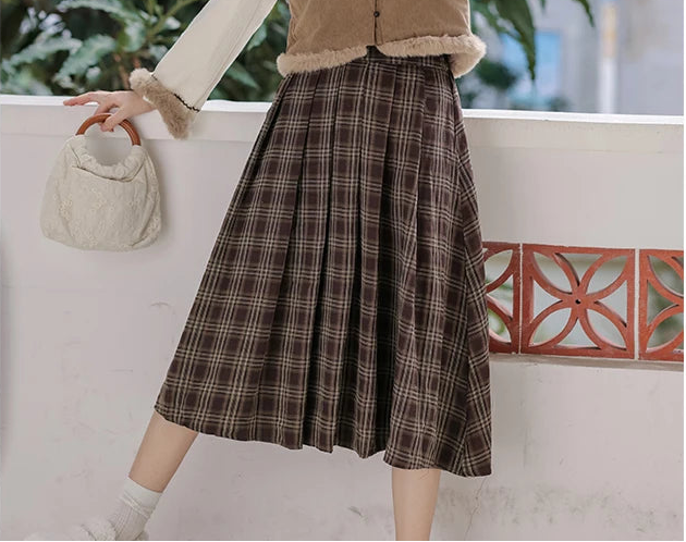 Plaid Vintage Academia Skirt
