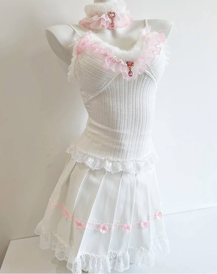 Coquette Top+Choker 2-Piece Kawaii Princess Set