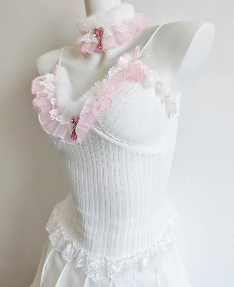 Coquette Top+Choker 2-Piece Kawaii Princess Set