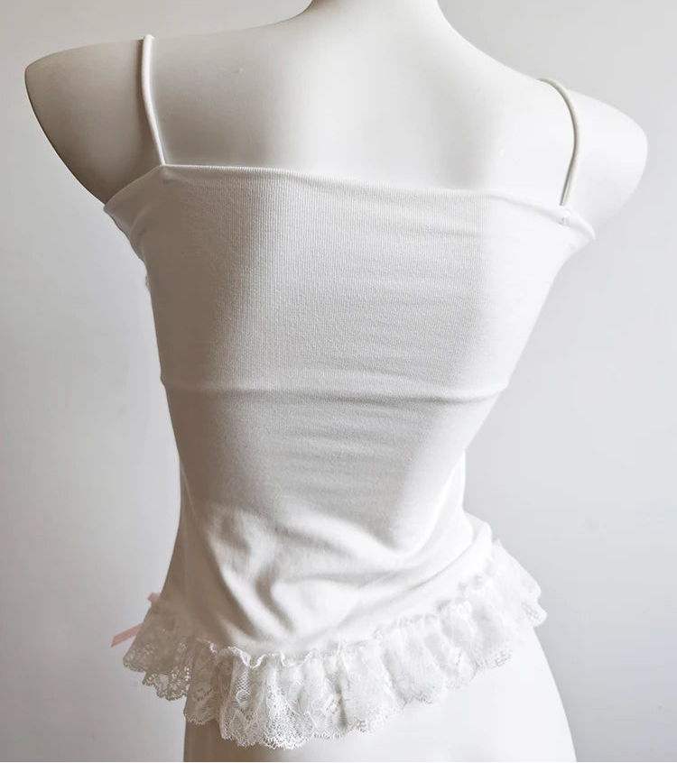 Lace Heart Rose Coquette Top