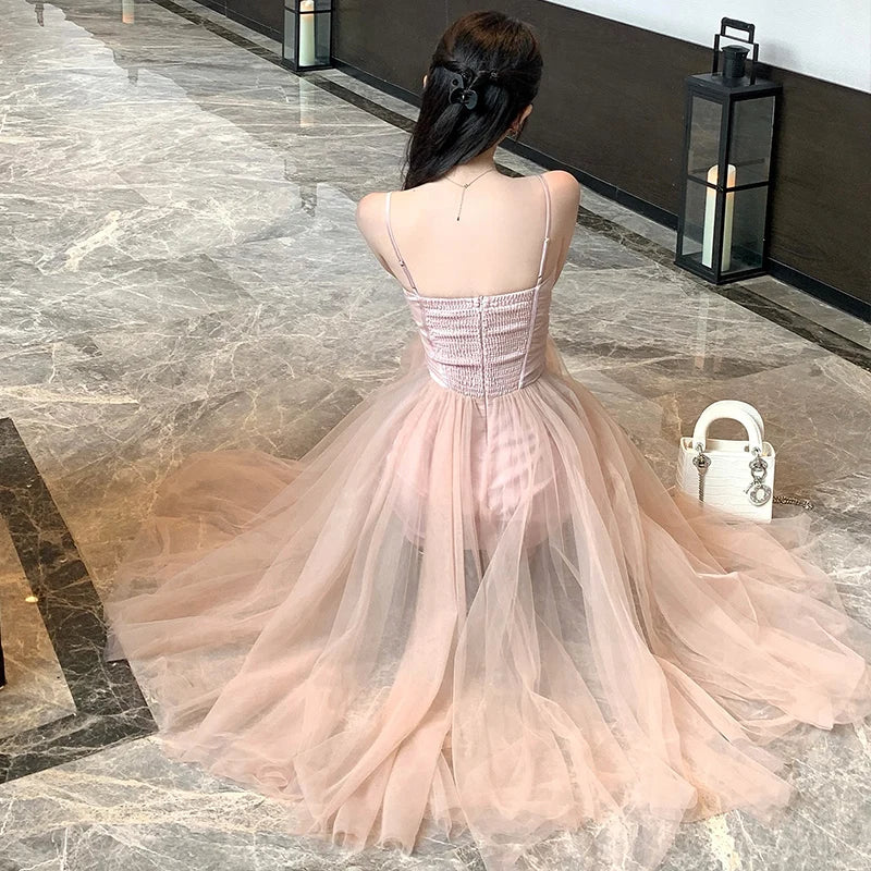 ballet pink dress Peach pink Balletcore Dress balletcore aesthetic fairy dress