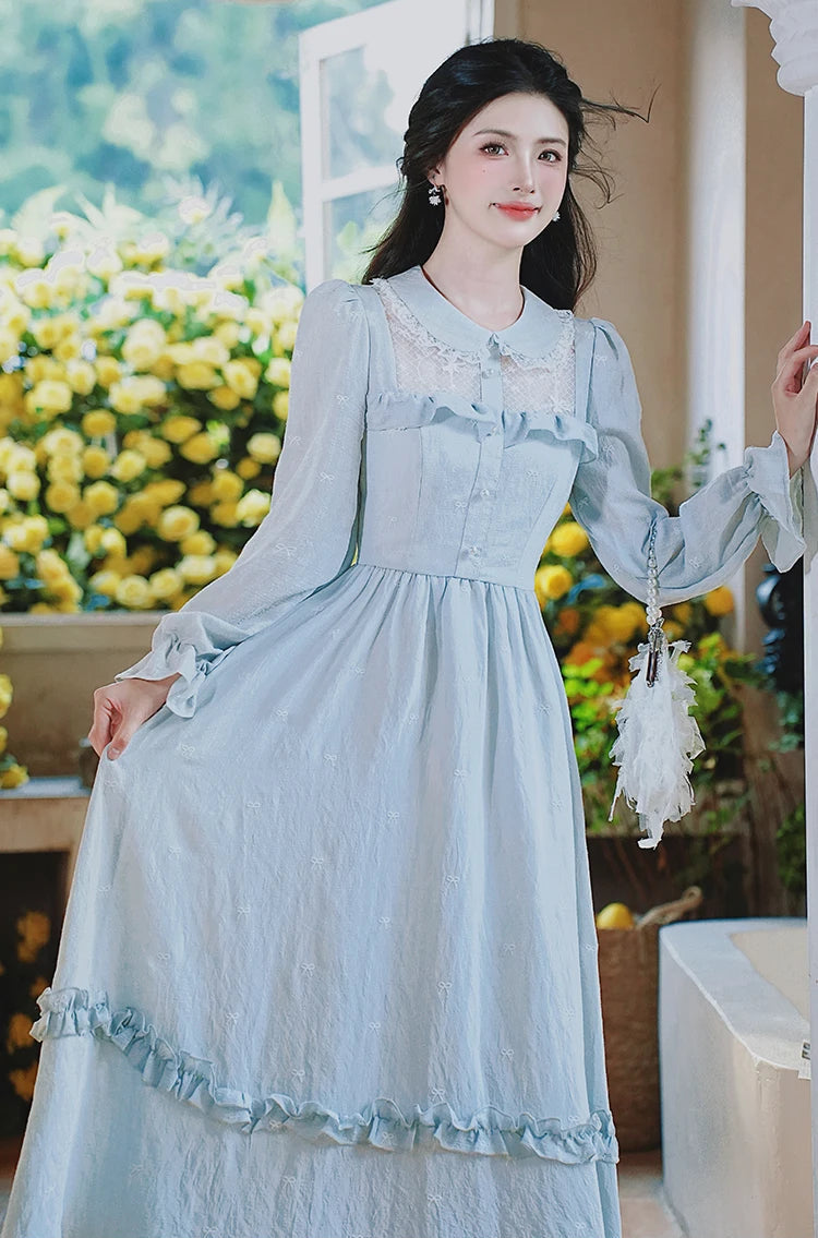 Light Blue Alice in wonderland Dress vintage light blue victorian dress Light Blue Alice in wonderland Dress vintage light blue victorian dress