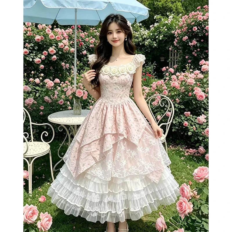 Garden Rose Shabby Chic Coquette Dress
