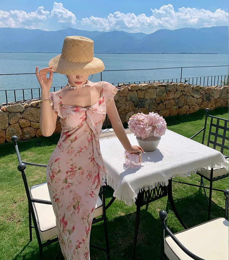 Island Rose Floral Cottage Fairy Dress