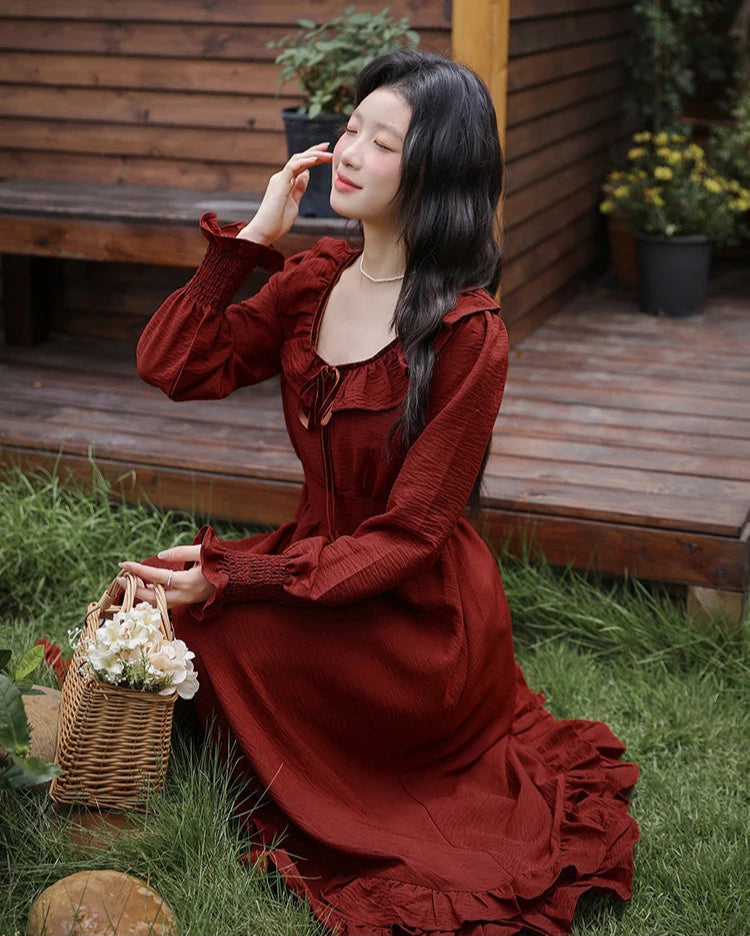 Fall Cottagecore Dress Autumn cottagecore dresses Fall Cottagecore Dress Autumn cottagecore dresses