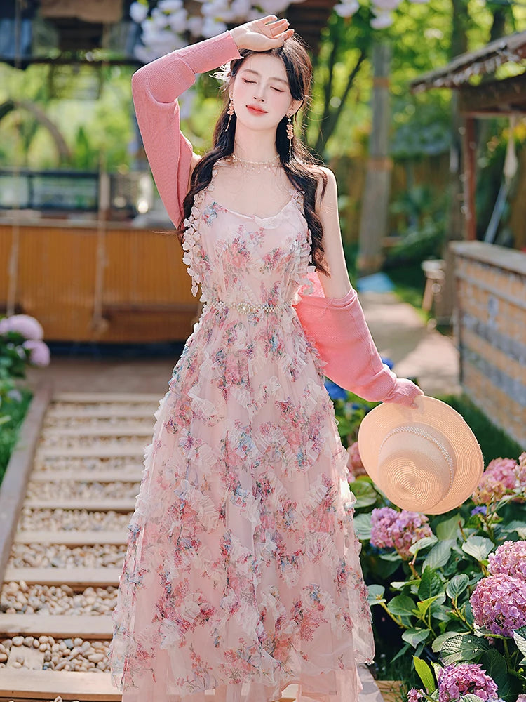 Sakura Fairy Dress with Pearl Belt