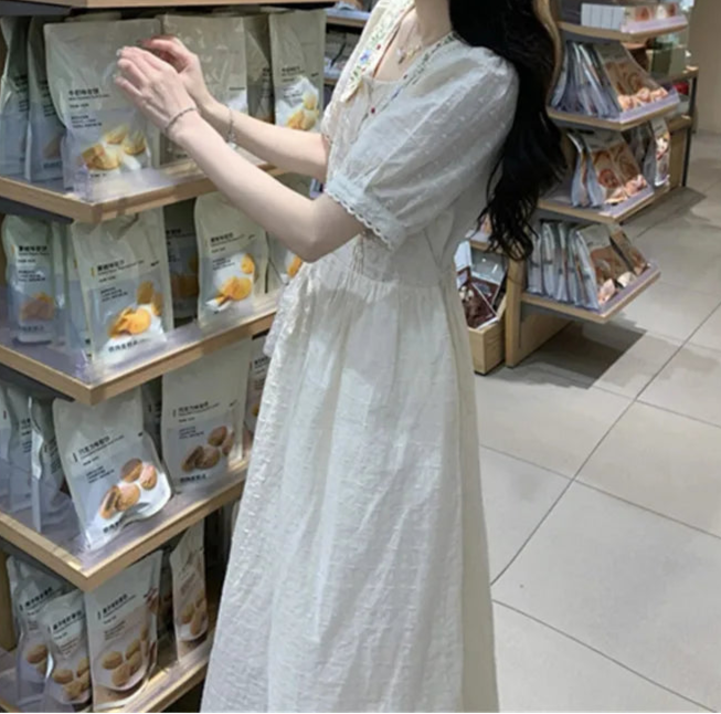 Embroidered Cottagecore Dress
