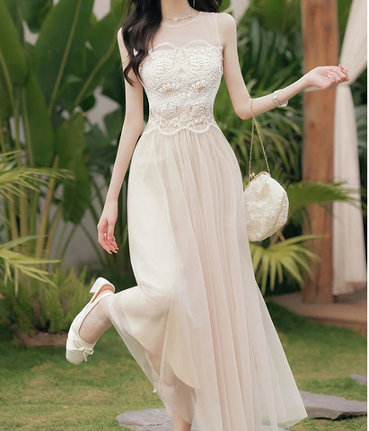 Cozy Bloom Ethereal Lace Fairy Dress