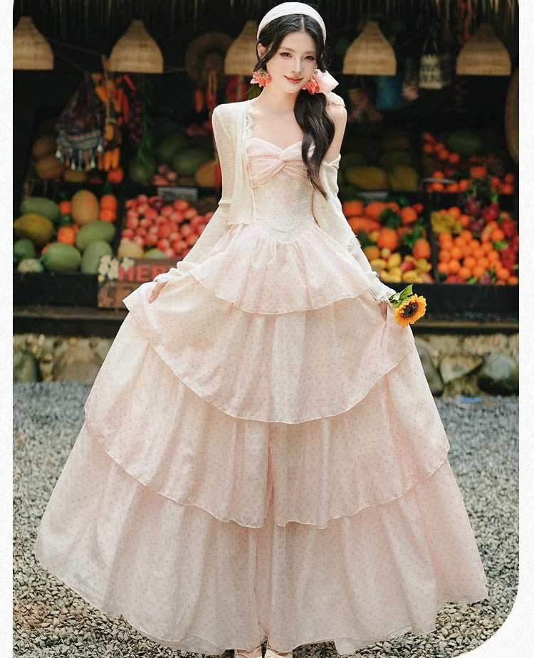 Ethereal Fairycore Princess Dress - Pastel Coquette Aesthetic Gown
