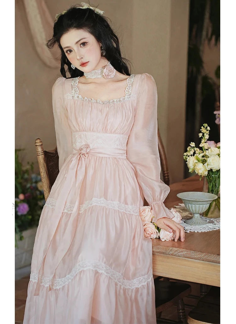 Rosepetal River Fairycore Princess Dress