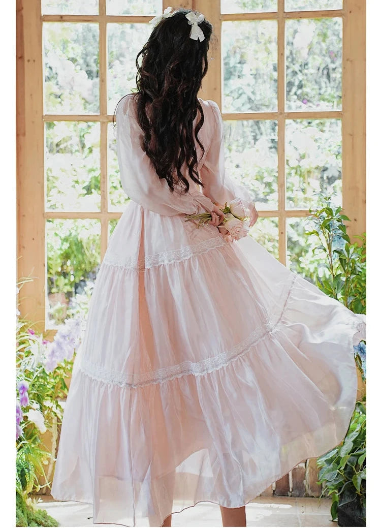 Rosepetal River Fairycore Princess Dress