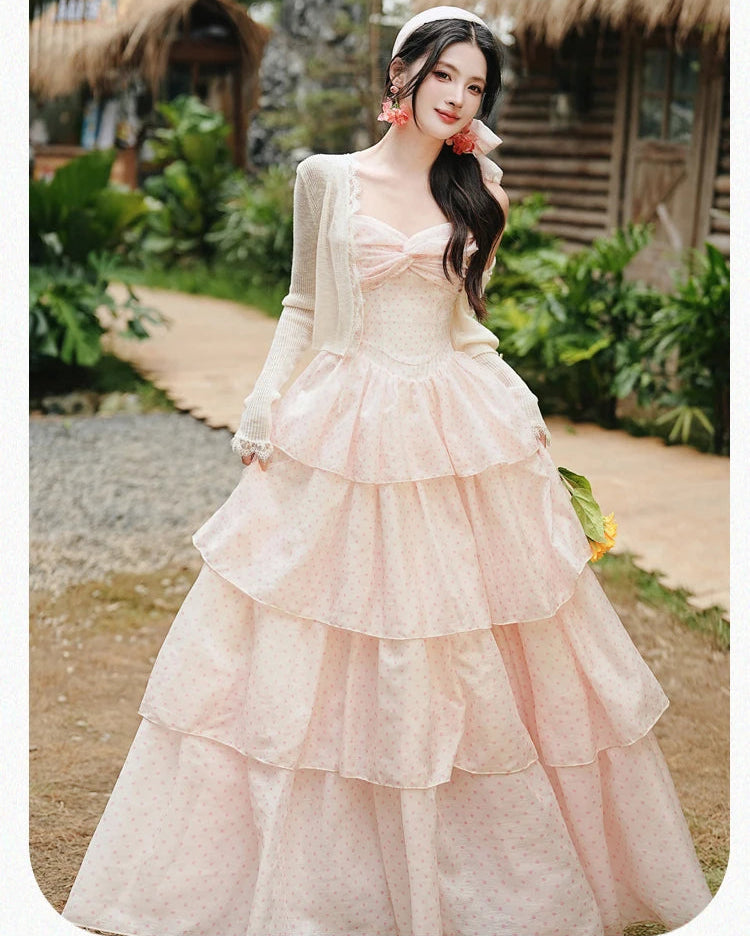 Ethereal Fairycore Princess Dress - Pastel Coquette Aesthetic Gown