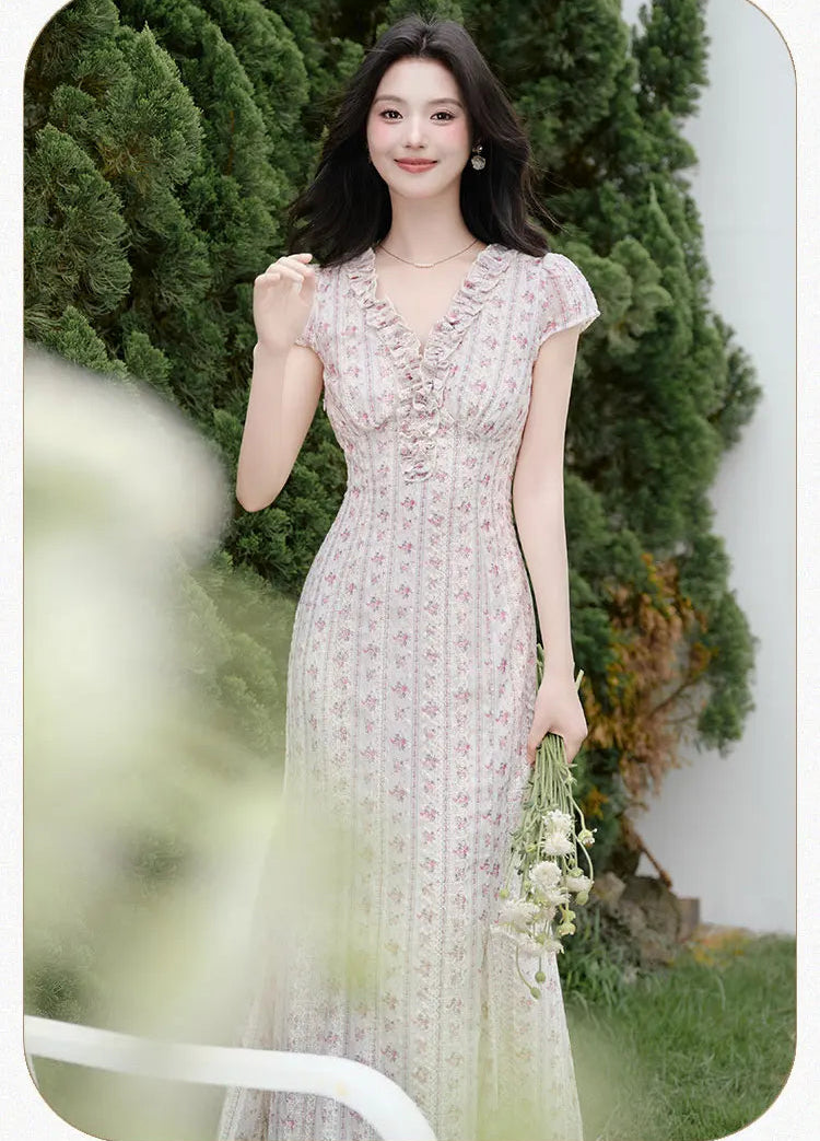 Alina Shabby Chic Embroidered Spring Dress