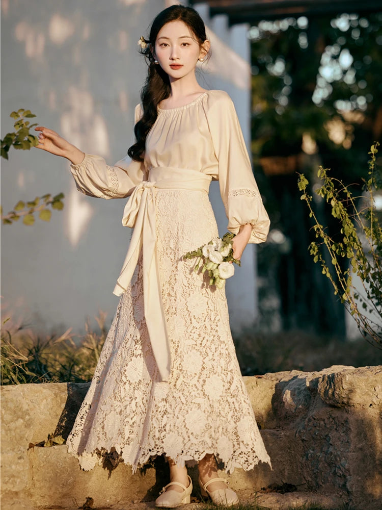 lace cottagecore dress The Best Cottagecore Wedding Dresses - Pretty Happy Love - Wedding Blog