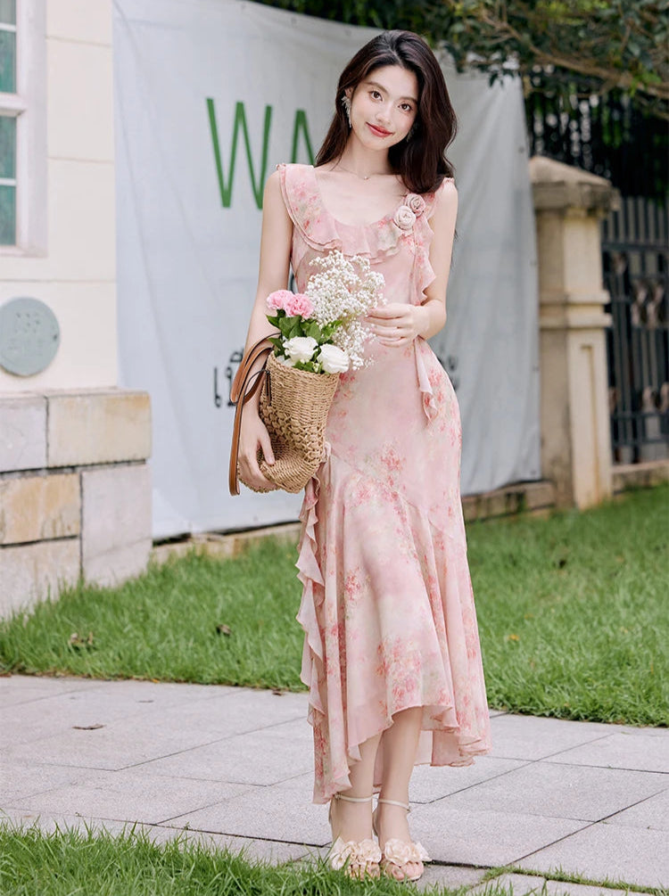 Honey Vine Vintage-Floral Ethereal Essence Dress