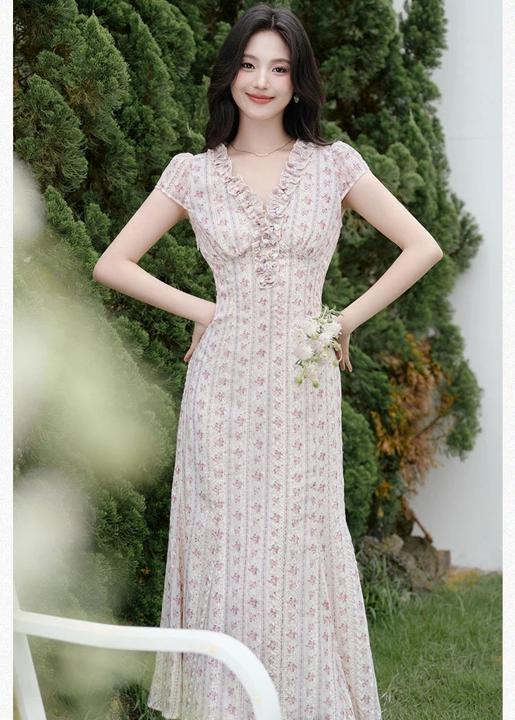 Alina Shabby Chic Embroidered Spring Dress