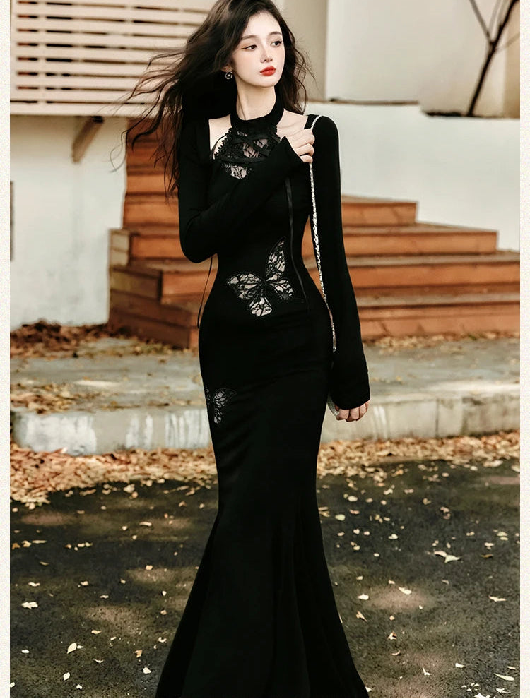 Night Butterfly Romantic Goth Dress