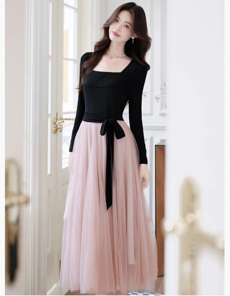 Petal Shadow Balletcore Dress