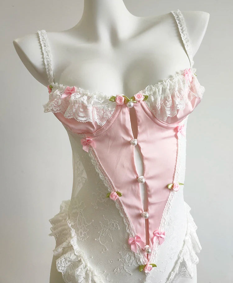 Rose Petal Coquette Bodysuit