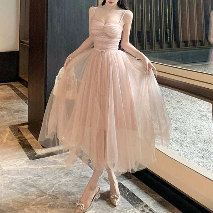 Peach pink Balletcore Dress balletcore aesthetic fairy dress Peach pink Balletcore Dress balletcore aesthetic fairy dress