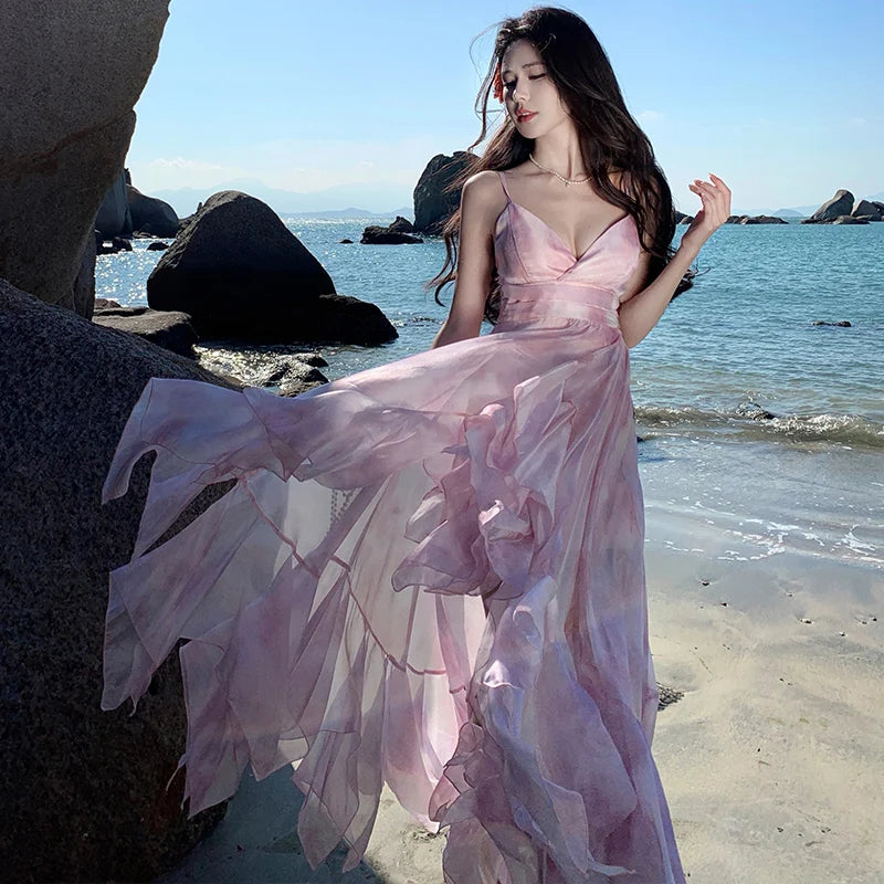 Ethereal Pink Fairycore Dress