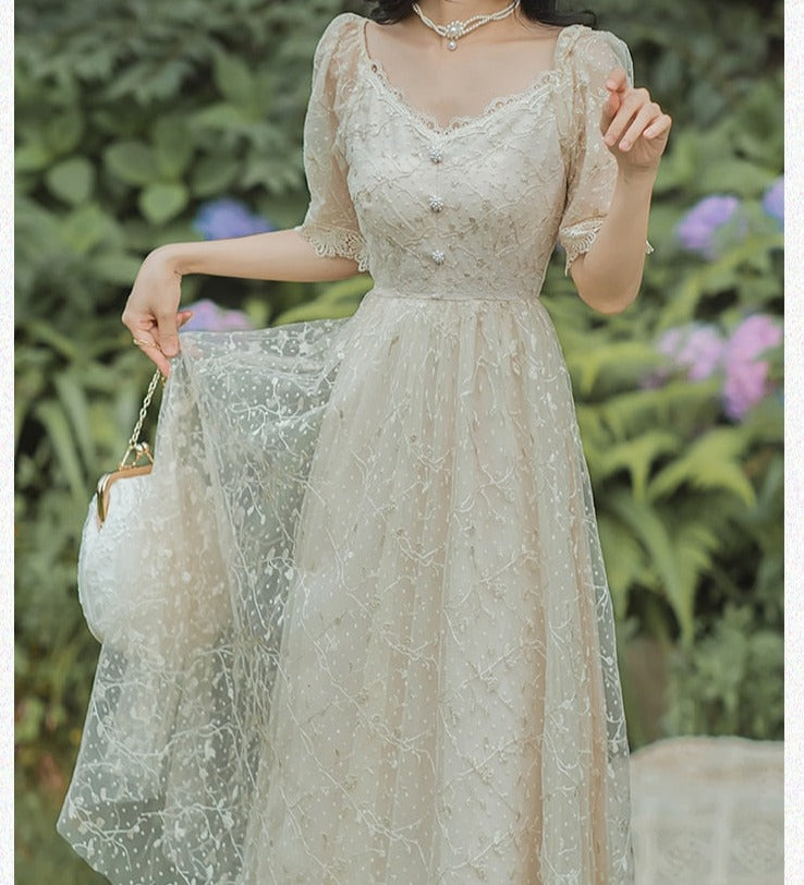 Ethereal Garden Fairy Lace Princess Dress